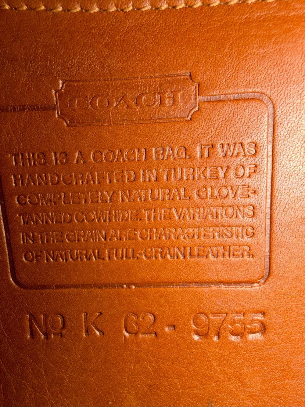Coach British Tan Leather Turnlock Crossbody Clutch 9755 - Picture 7 of 16